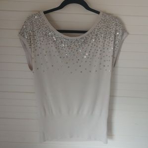 White House Black Market Beaded Top